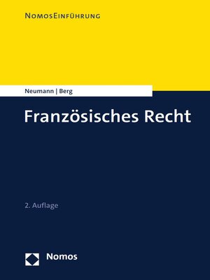 cover image of Französisches Recht